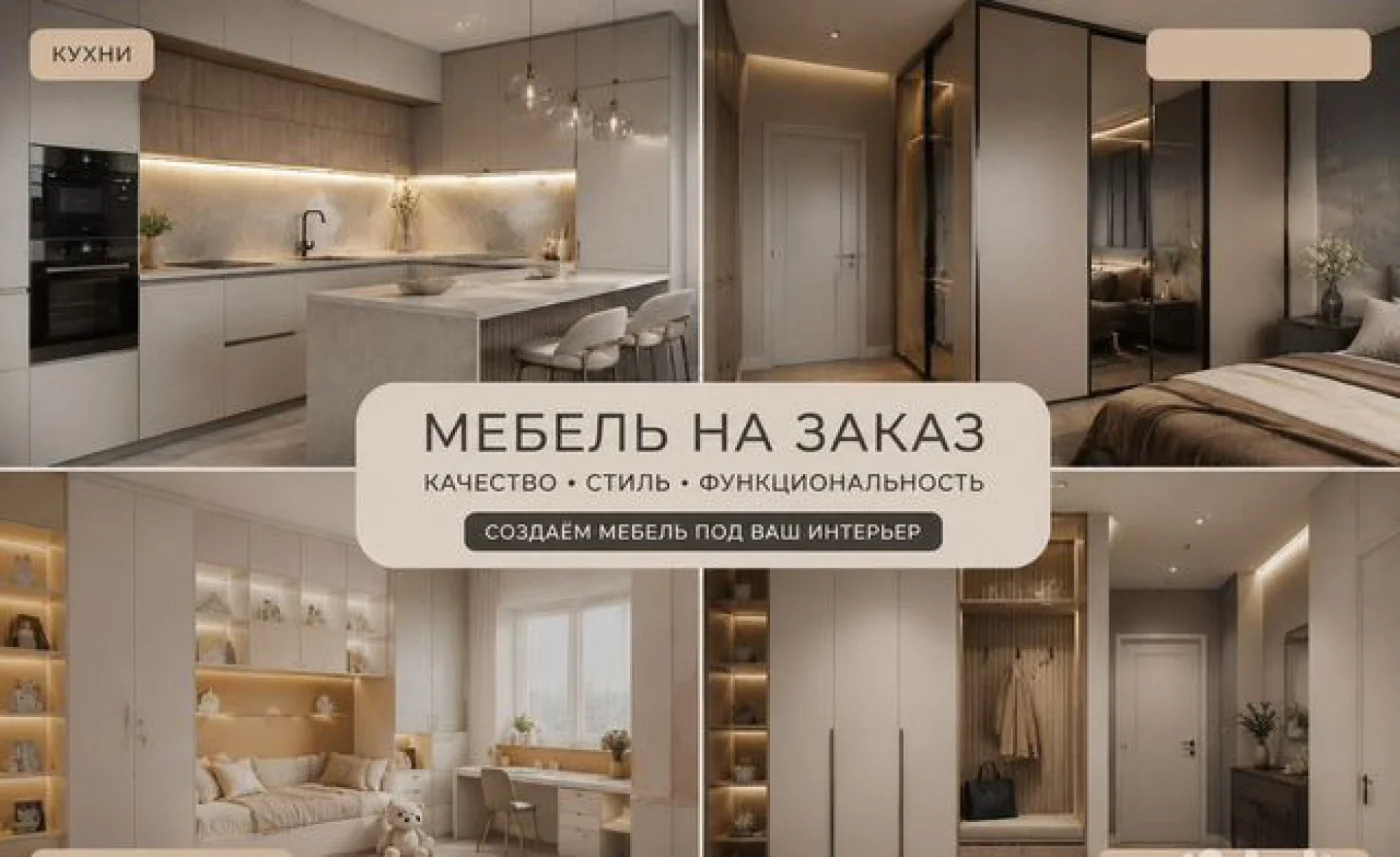 Маленькая кухня на заказ МДФ ПВХ под студию